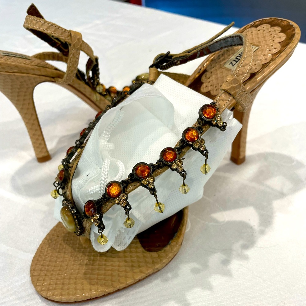COPY - Schutz embellished. quality Made in Brazil. Size 10-us. $88 or best
